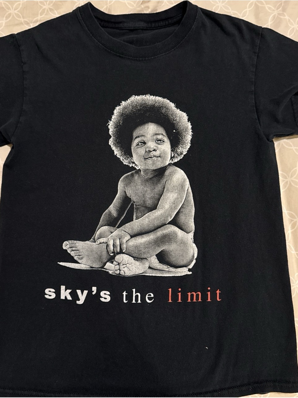 Black 'sky's the limit' Graphic Tee - Short Sleeve Biggie